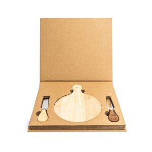 KIT QUEIJO 2 PEÇAS + TÁBUA REDONDA