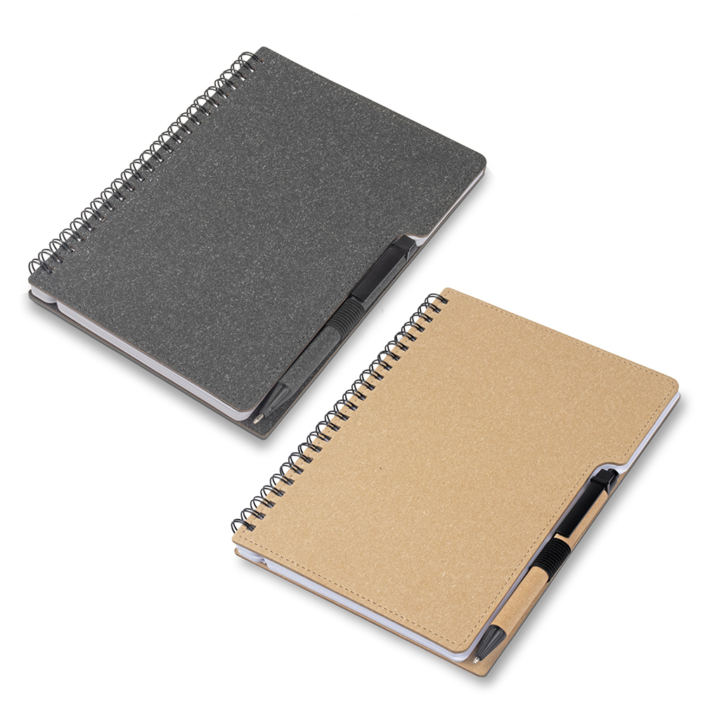 Caderno Capa em Papelão Reciclado c/ Caneta