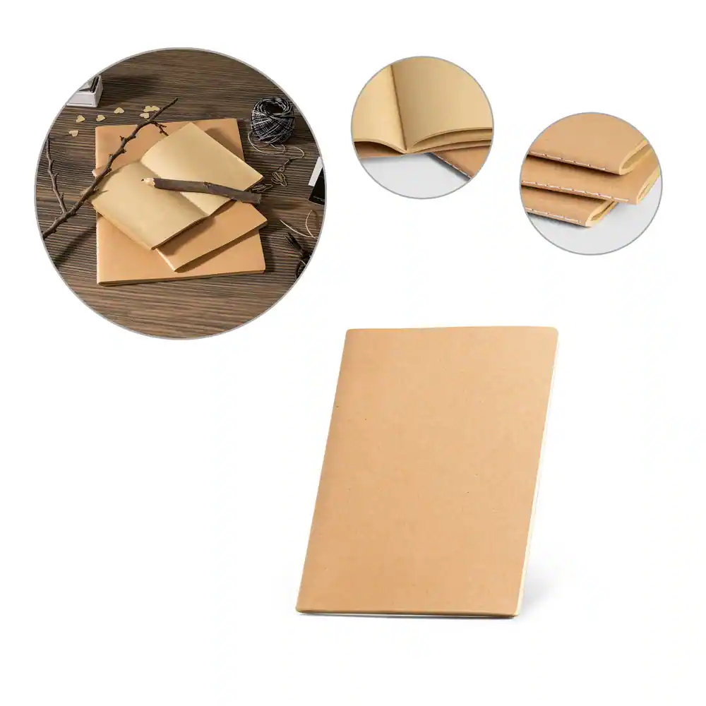 ALCOTT A5 II. Caderno A5 de capa flexível em cartão (250 g/m²) com 80 páginas lisas
