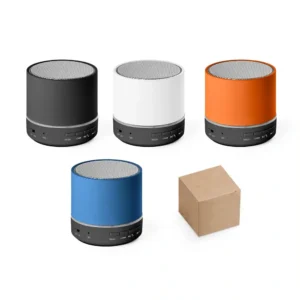 RE-PEREY. Caixa de som portátil em ABS 100% reciclado com microfone e autonomia de 4h30